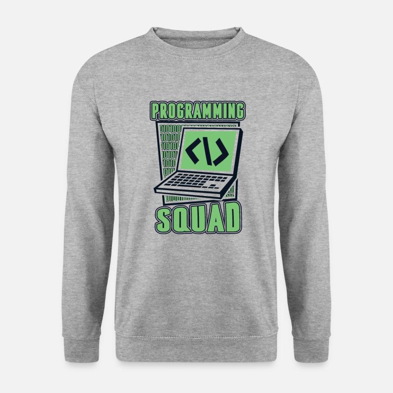 Programming Squad Softwareentwickler Developer - Unisex Pullover - Weißgrau meliert