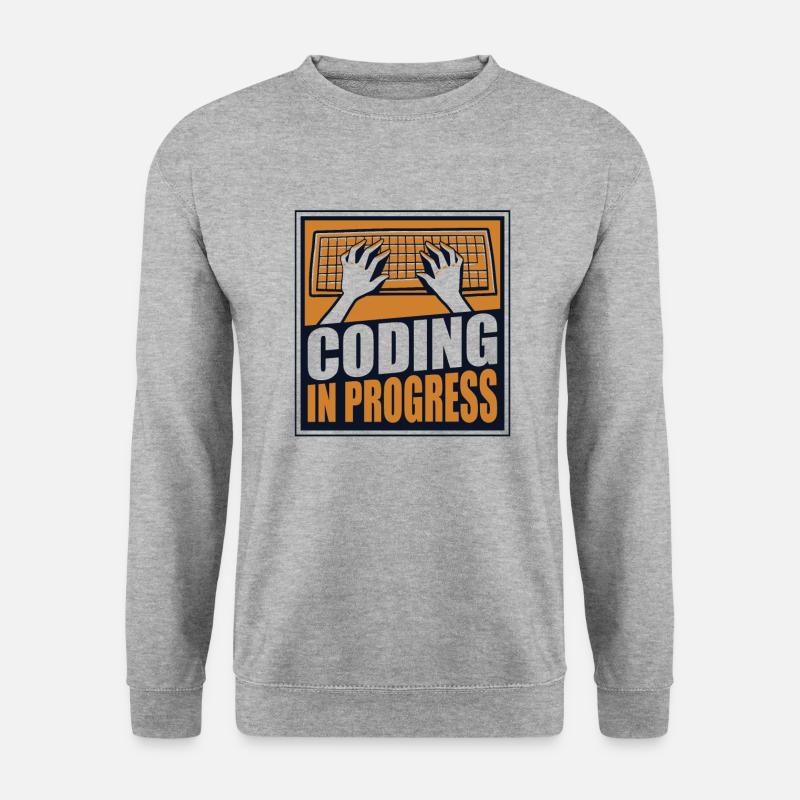 Coding In Progress Softwareingenieur Developer - Unisex Pullover - Weißgrau meliert