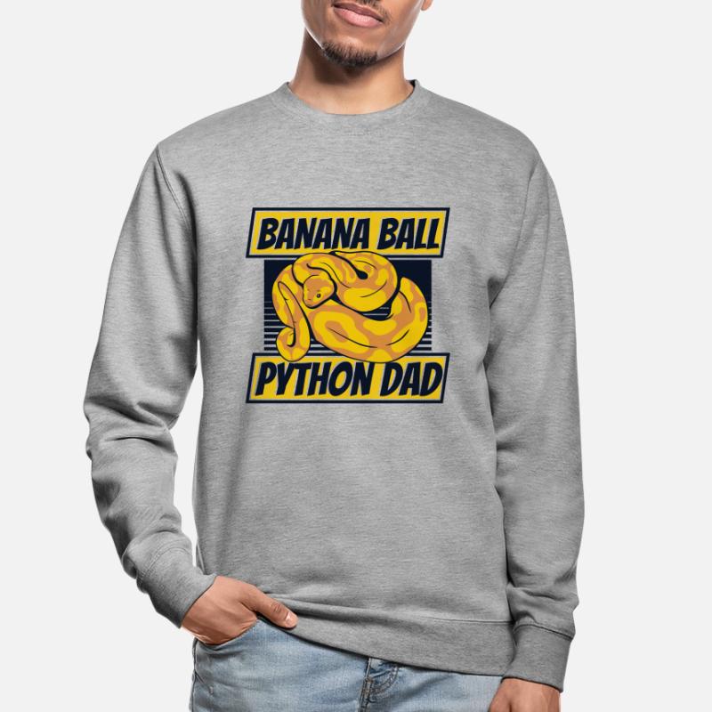 Boule de banane Python Papa Python Serpent Banane Sweat-shirt Unisexe