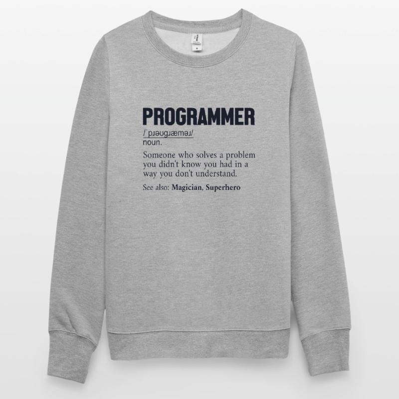 Programmer Definition Softwareentwickler Coder Unisex Pullover