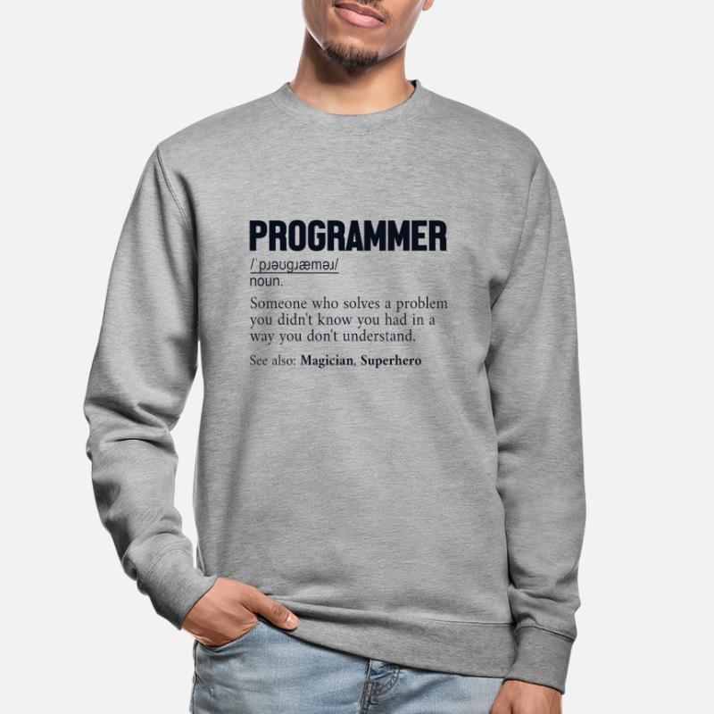 Programmer Definition Softwareentwickler Coder Unisex Pullover