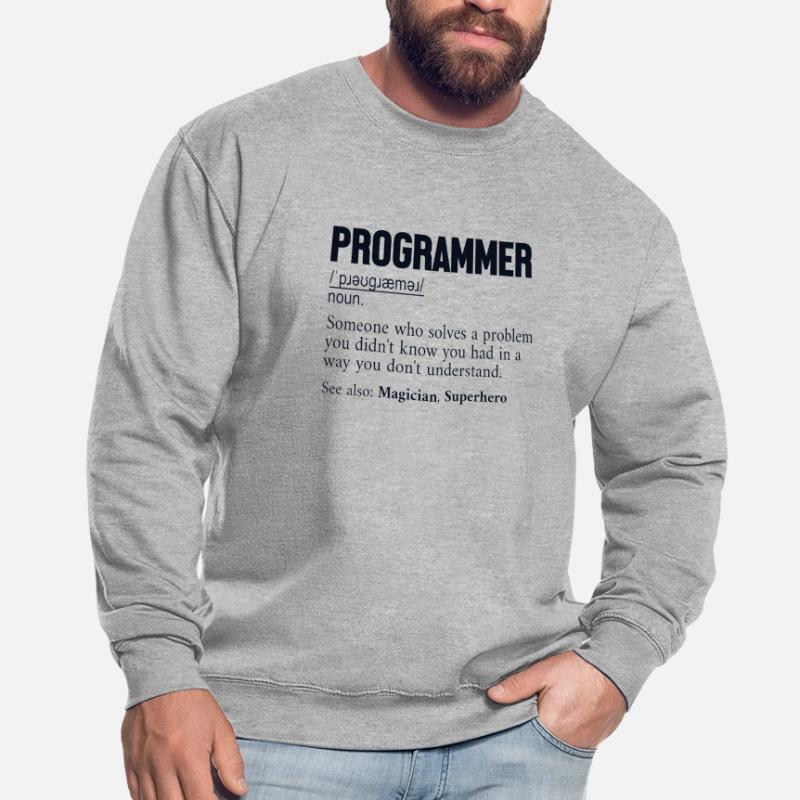 Programmer Definition Softwareentwickler Coder Unisex Pullover