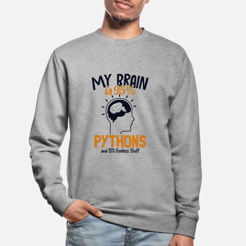 My Brain is 95% Pythons Python Snake Banana Unisex Sweatshirt