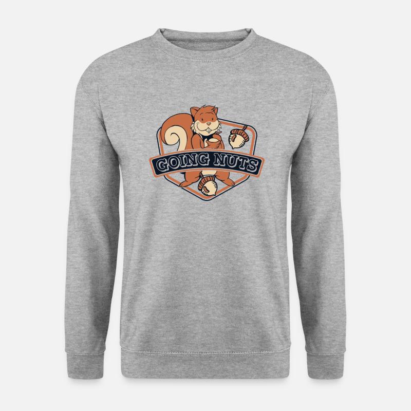 Going Nuts Squirrel Fuchshörnchen Grauhörnchen - Unisex Pullover - Weißgrau meliert