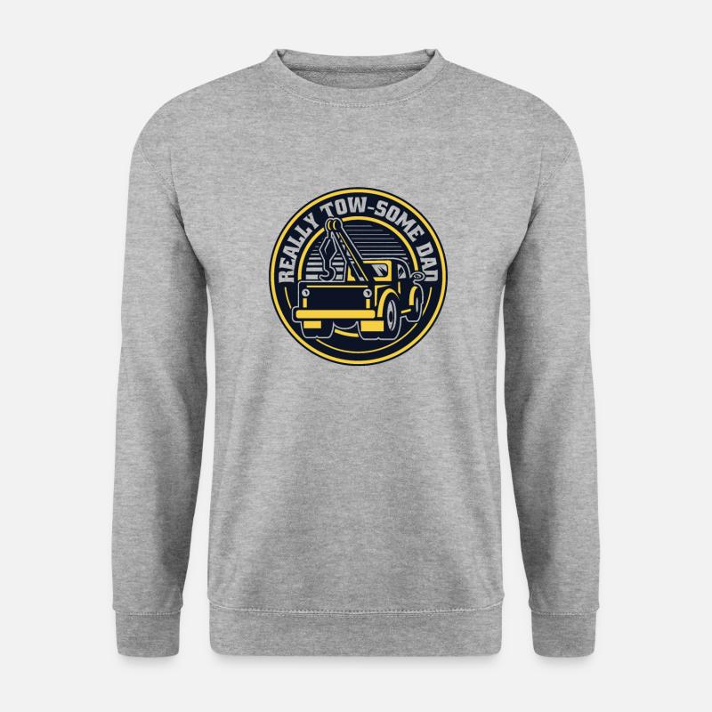Really Towsome Dad Abschlepper Fahrer - Unisex Pullover - Weißgrau meliert