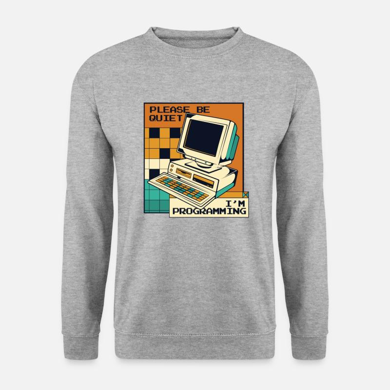 Please Be Quiet Softwareingenieur Developer - Unisex Pullover - Weißgrau meliert