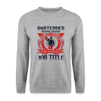 Barman parce que Miracle Worker n’est pas le titre du poste - Sweat-shirt Unisexe - gris chiné - Devant - Alina (178cm) & Michal (187cm)