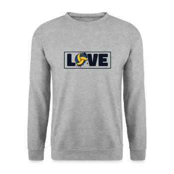 Volleyball Love Volleyball Player Volleyball Player - Unisex Sweatshirt - salt & pepper - Front - Alina (178cm) & Michal (187cm)