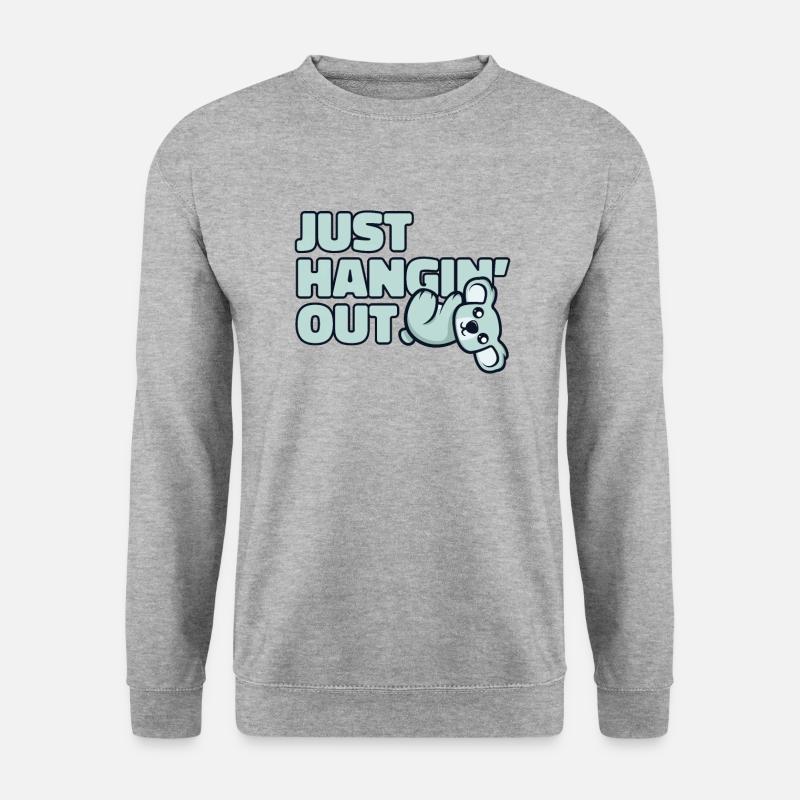 Koalabär Eukalyptus-Liebhaber Koala - Unisex Pullover - Weißgrau meliert