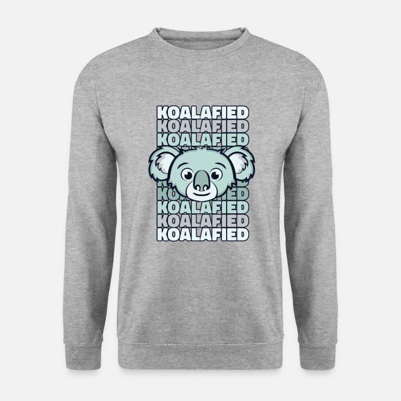 Koalabär Eukalyptus Phascolarctos - Unisex Pullover - Weißgrau meliert
