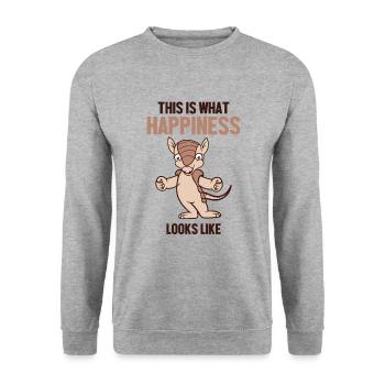 This Is What Happiness Looks Like Pink Fairy - Unisex Sweatshirt - salt & pepper - Front - Alina (178cm) & Michal (187cm)