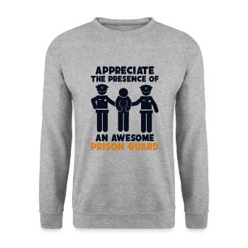 Appreciate Presence Of Awesome Correctional - Unisex Sweatshirt - salt & pepper - Front - Alina (178cm) & Michal (187cm)