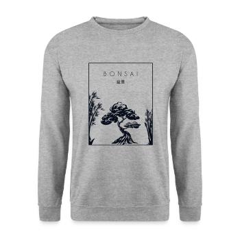 Bonsai Chinese Hanzi Penjing Indoor Bonsai - Unisex Sweatshirt - salt & pepper - Front - Alina (178cm) & Michal (187cm)