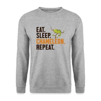 Manger Dormir Caméléon Répéter Voilé Panther Amant - Sweat-shirt Unisexe - gris chiné - Devant - Alina (178cm) & Michal (187cm)