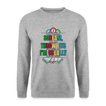 Don't Always Scream Daubers Professional Caller - Unisex Sweatshirt - salt & pepper - Front - Alina (178cm) & Michal (187cm)