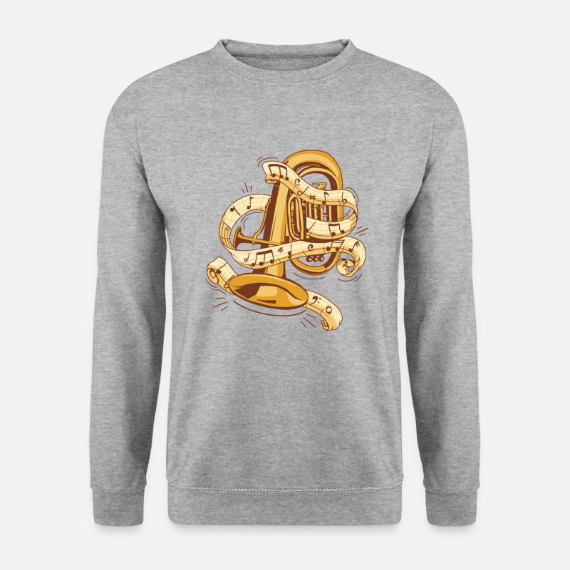 Euphonist Euphoniumist Instrument Spieler Euphonium - Unisex Pullover - Weißgrau meliert
