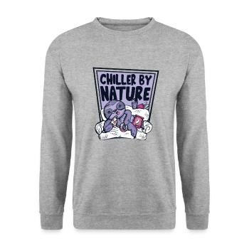 Chiller By Nature Brown-Throated Pilosa Folivora - Unisex Sweatshirt - salt & pepper - Front - Alina (178cm) & Michal (187cm)