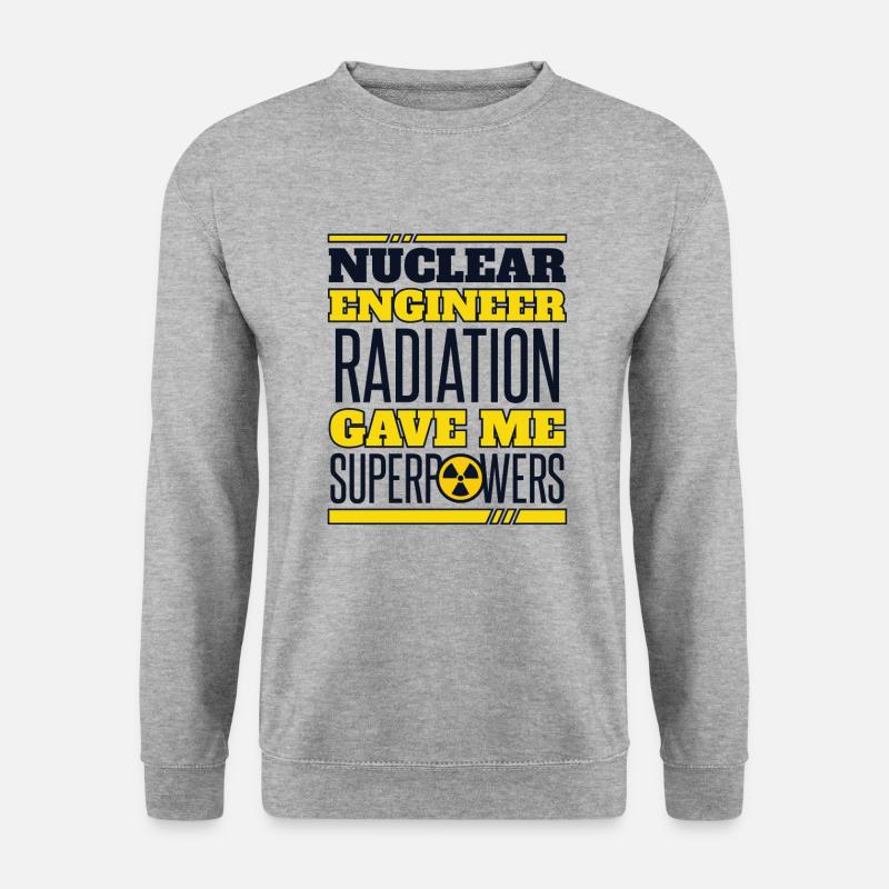 Strahlung verlieh mir Superkräfte Urannuklear - Unisex Pullover - Weißgrau meliert