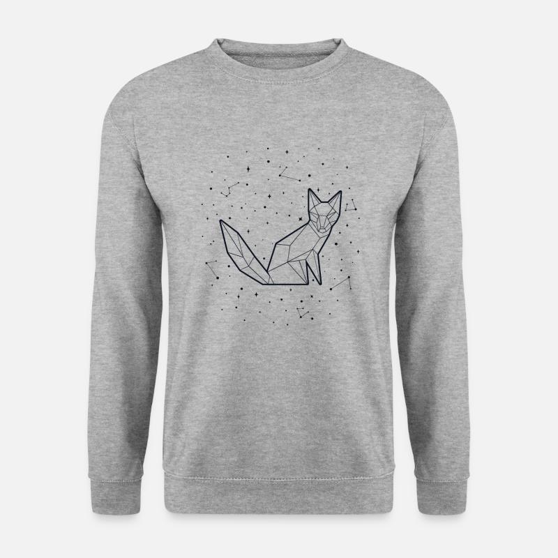 Sternbild Fuchs Sternbild Rotfuchs Canidae - Unisex Pullover - Weißgrau meliert