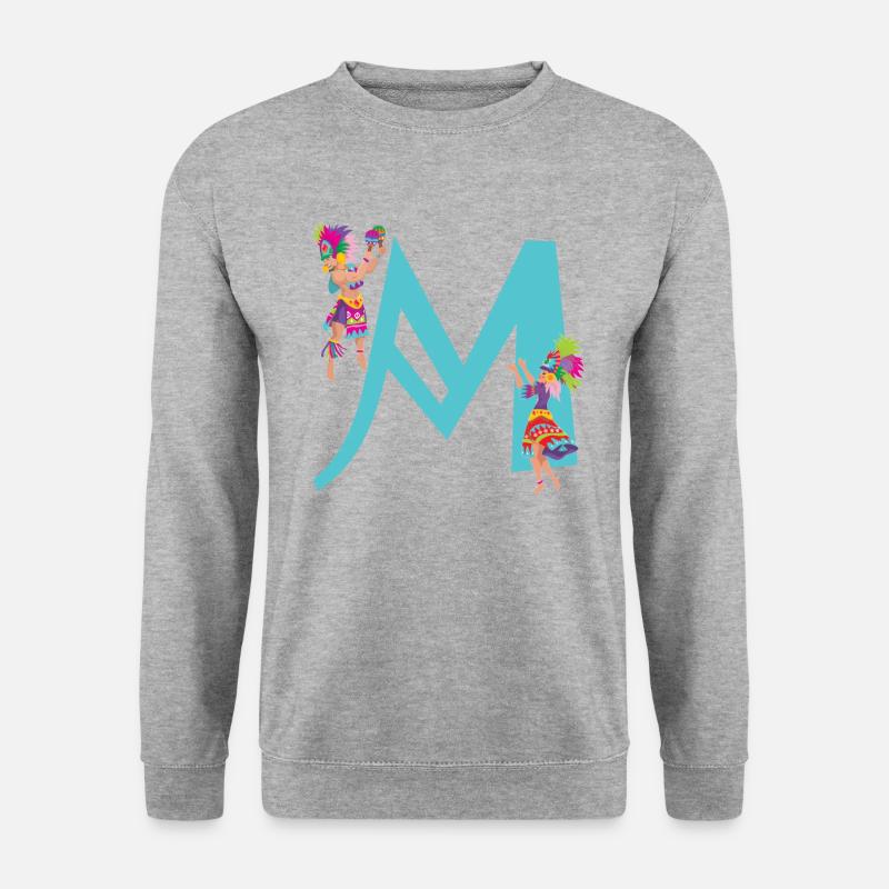 karneval m - Unisex Pullover - Weißgrau meliert
