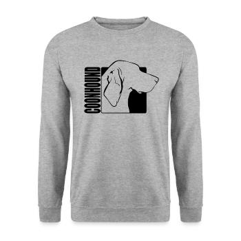 Coonhound Profile Dogs Dog Wilsigns - Unisex Sweatshirt - salt & pepper - Front - Alina (178cm) & Michal (187cm)