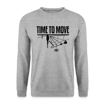 TIME TO MOVE - Unisex Sweatshirt - salt & pepper - Front - Alina (178cm) & Michal (187cm)