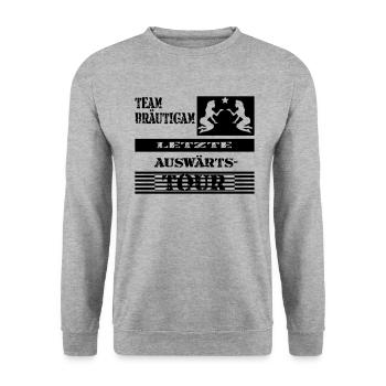 équipe Braeutigam derniers voyages tour sw - Sweat-shirt Unisexe - gris chiné - Devant - Alina (178cm) & Michal (187cm)