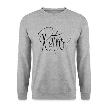 rétro - Sweat-shirt Unisexe - gris chiné - Devant - Alina (178cm) & Michal (187cm)
