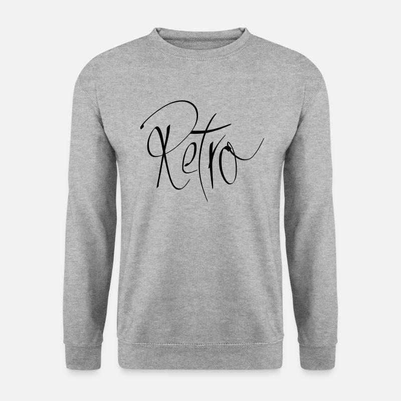 Retro - Unisex Pullover - Weißgrau meliert