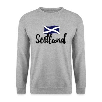 Scotland - Unisex Pullover - Weißgrau meliert - Vorne - Alina (178cm) & Michal (187cm)