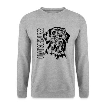 Giant Schnauzer Portrait Dog Dogs IGP Wilsigns - Unisex Sweatshirt - salt & pepper - Front - Alina (178cm) & Michal (187cm)