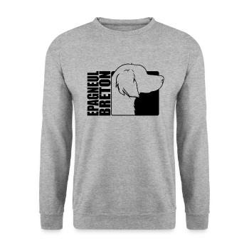 Epagneul Breton Profile Dogs Dog Wilsigns - Unisex Sweatshirt - salt & pepper - Front - Alina (178cm) & Michal (187cm)