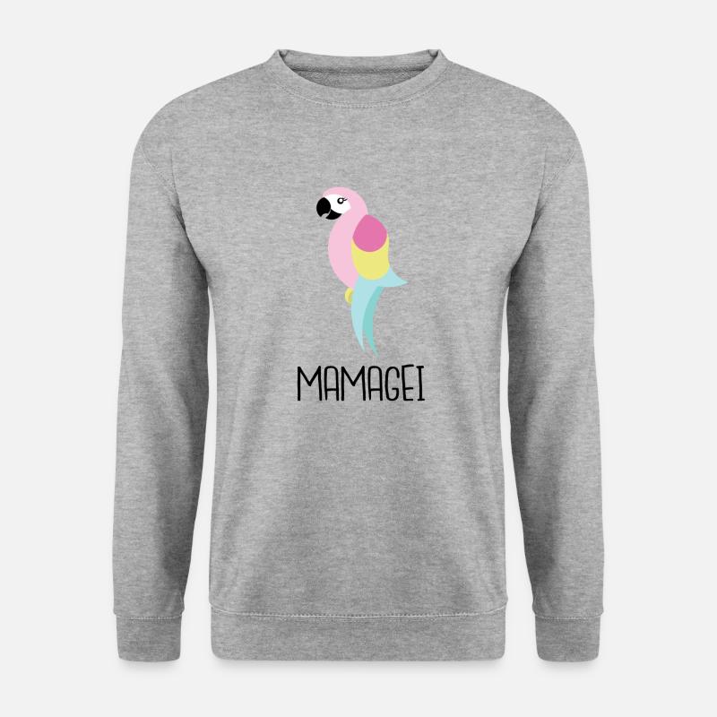 Mamagei - Unisex Pullover - Weißgrau meliert