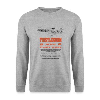 Wreck Red Sea Thistlegorm Diving Gift - Unisex Sweatshirt - salt & pepper - Front - Alina (178cm) & Michal (187cm)