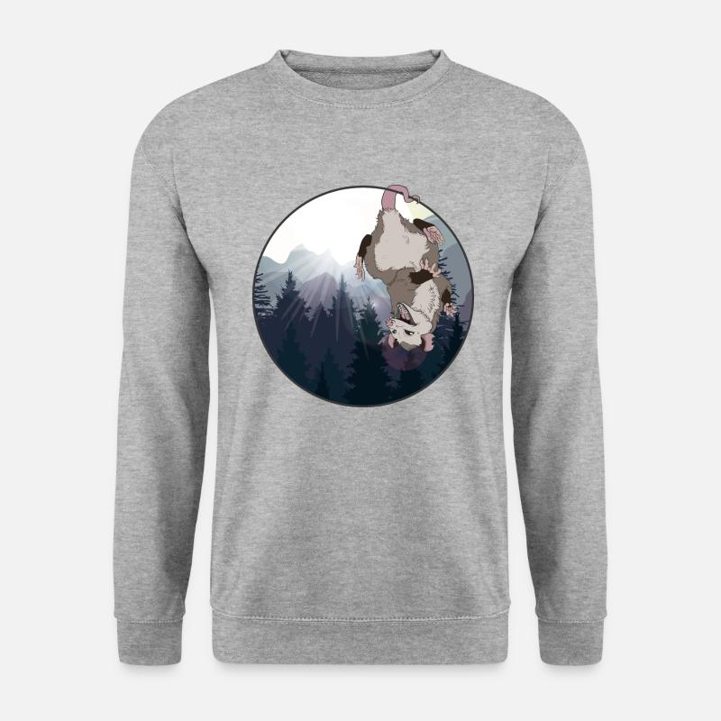 Geniales Opossum - Unisex Pullover - Weißgrau meliert