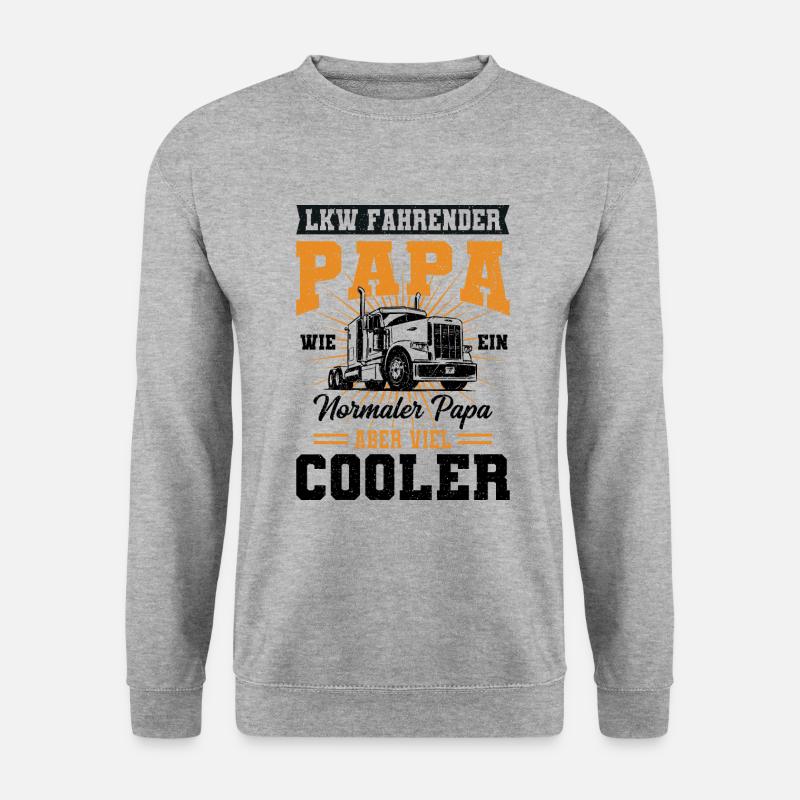 LKW Fahrer - Unisex Pullover - Weißgrau meliert