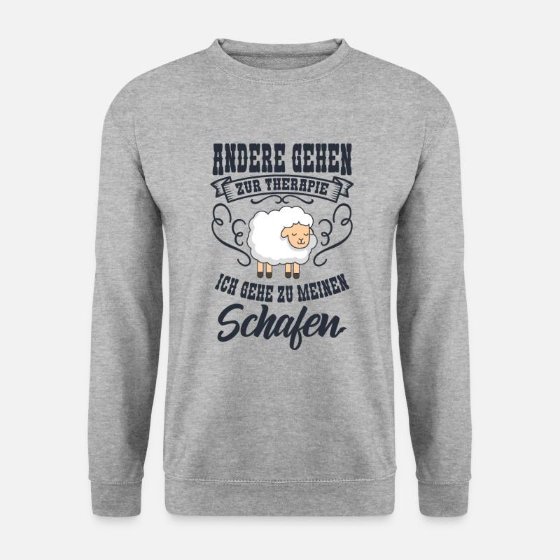 Schaf - Unisex Pullover - Weißgrau meliert