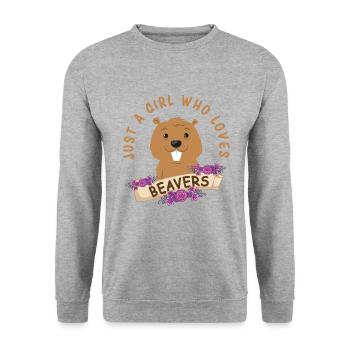 Biber - Unisex Pullover - Weißgrau meliert - Vorne - Alina (178cm) & Michal (187cm)