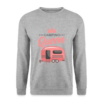 camping - Unisex Sweatshirt - salt & pepper - Front - Alina (178cm) & Michal (187cm)