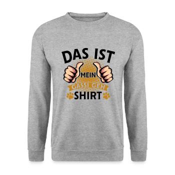 Hunde Spruch - Unisex Pullover - Weißgrau meliert - Vorne - Alina (178cm) & Michal (187cm)