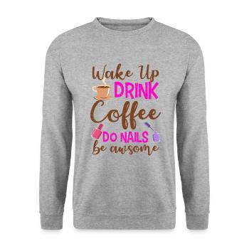 Créateur d'ongles - Sweat-shirt Unisexe - gris chiné - Devant - Alina (178cm) & Michal (187cm)
