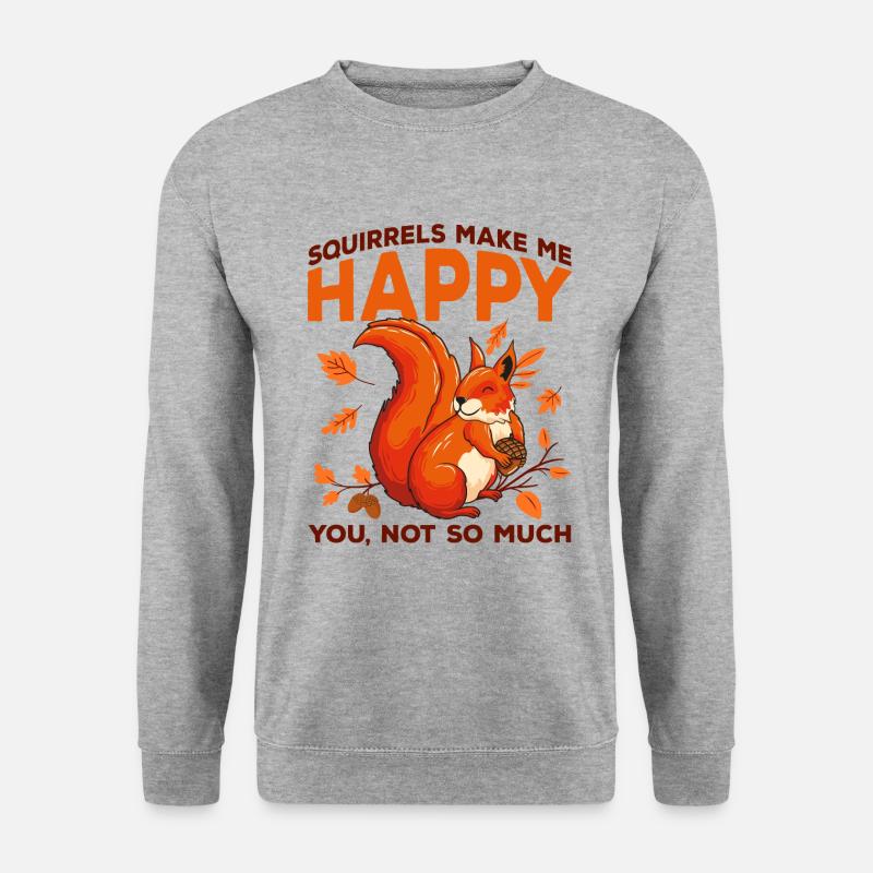 Eichhörnchen - Unisex Pullover - Weißgrau meliert