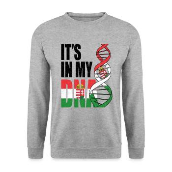 Hongrie - Sweat-shirt Unisexe - gris chiné - Devant - Alina (178cm) & Michal (187cm)