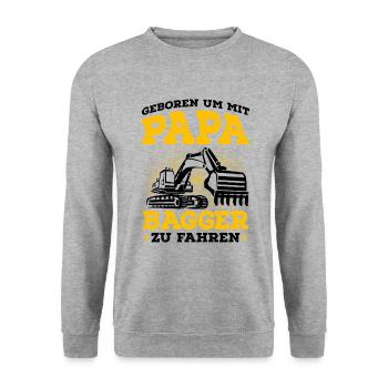 Bagger - Unisex Pullover - Weißgrau meliert - Vorne - Alina (178cm) & Michal (187cm)