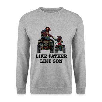 Quad - Unisex Sweatshirt - salt & pepper - Front - Alina (178cm) & Michal (187cm)