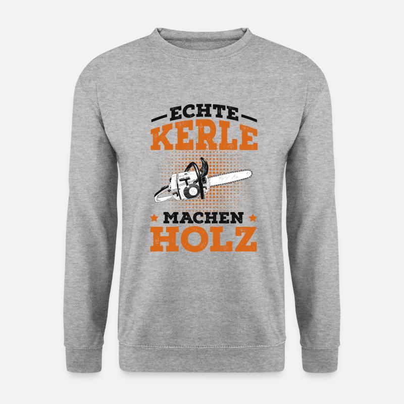 Holzfäller - Unisex Pullover - Weißgrau meliert