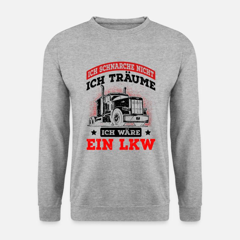 LKW - Unisex Pullover - Weißgrau meliert