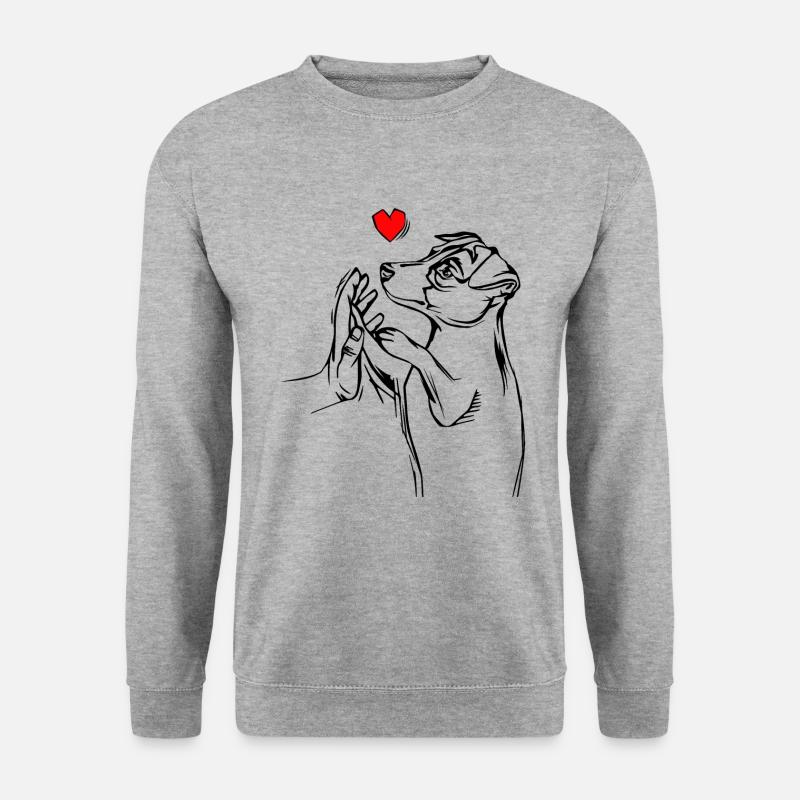 Jack Russell Terrier - Unisex Pullover - Weißgrau meliert