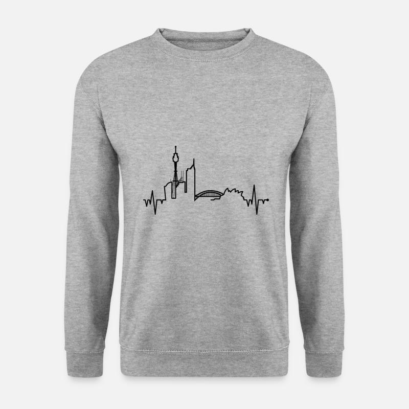 Sydney Herzschlag - Unisex Pullover - Weißgrau meliert
