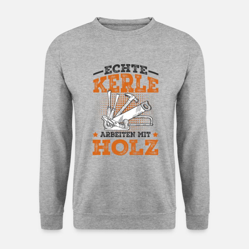 Tischler - Unisex Pullover - Weißgrau meliert